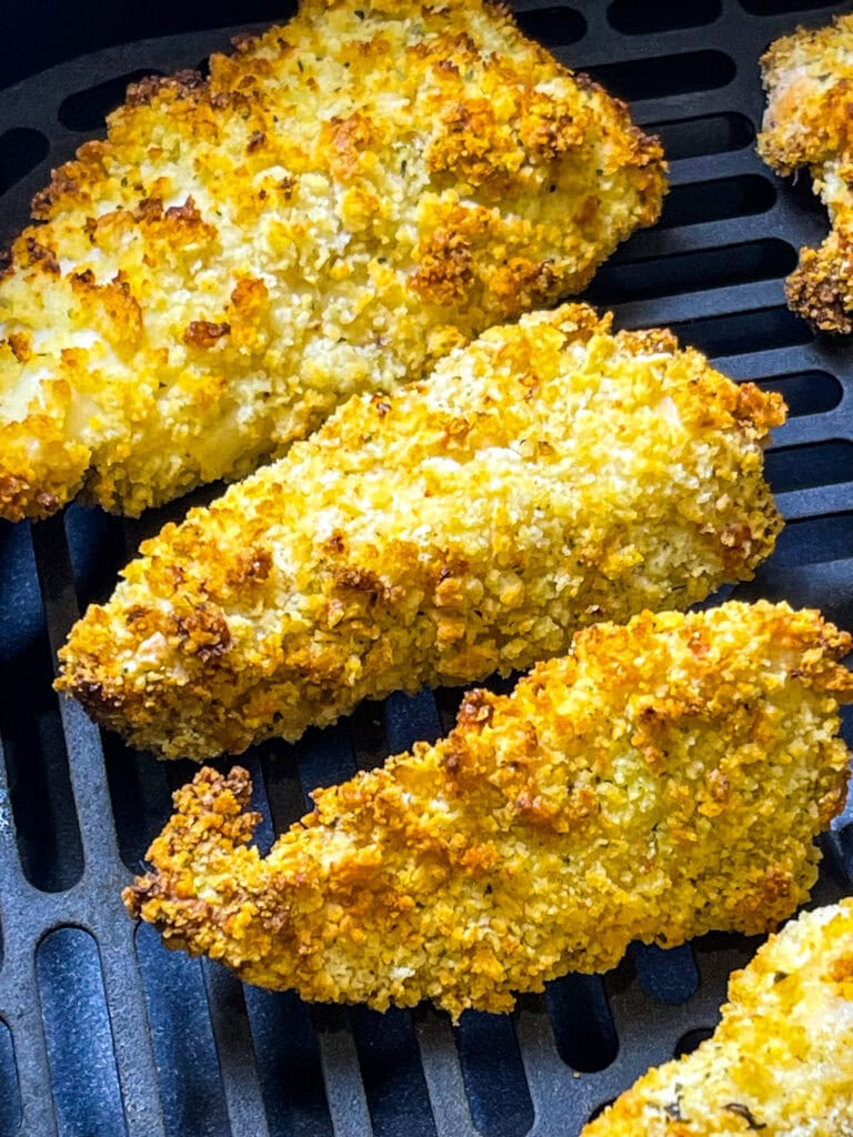 Crispy, golden, and perfectly seasoned—these freezer-friendly Air Fryer Crispy Chicken Strips are about to become your new go-to for busy weeknights, easy lunches, or last-minute dinners. Below you'll find instructions for prepping and air frying perfectly crisp chicken strips as well as freezing directions, so you always have them on hand!