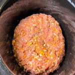Moist and cheesy BBQ meatloaf in the slow cooker