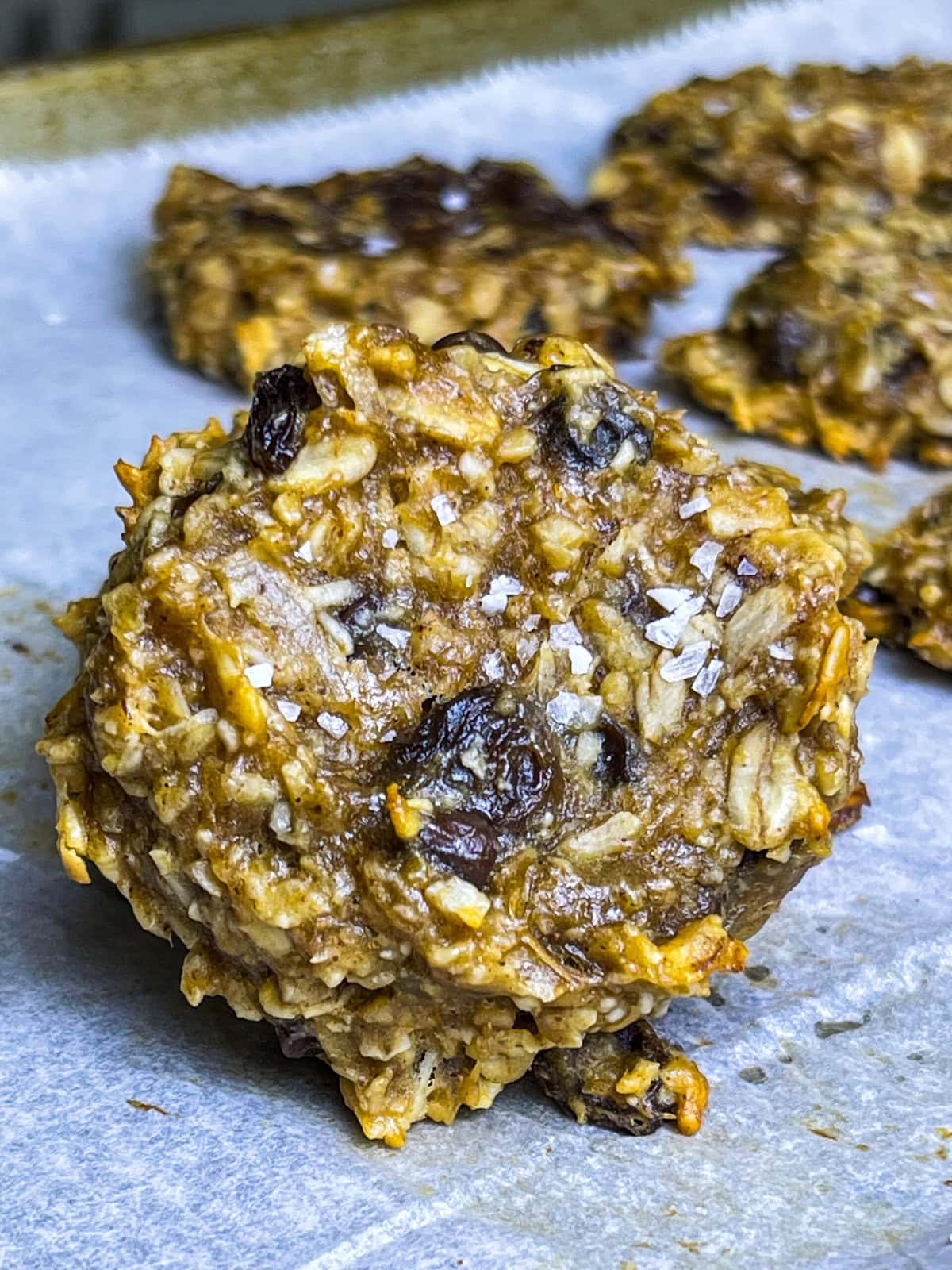 These breakfast cookies are soft, chewy, naturally sweetened, and packed with wholesome ingredients like bananas, oats, nut butter, and a touch of sweetened coconut and honey for that irresistible bakery-style flavor.