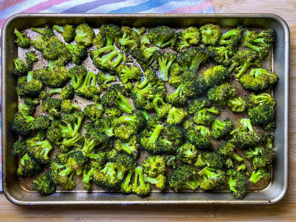 oven roasted broccoli florets