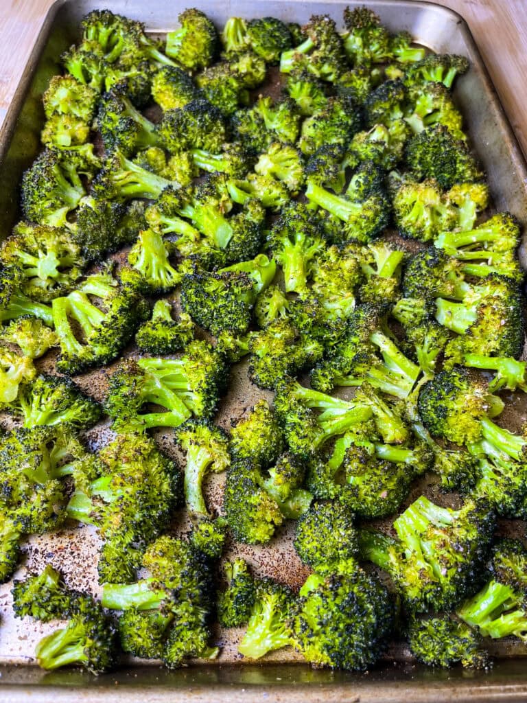 oven roasted broccoli florets