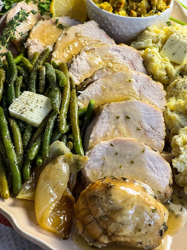 crock pot turkey breast recipe with herb butter and gravy