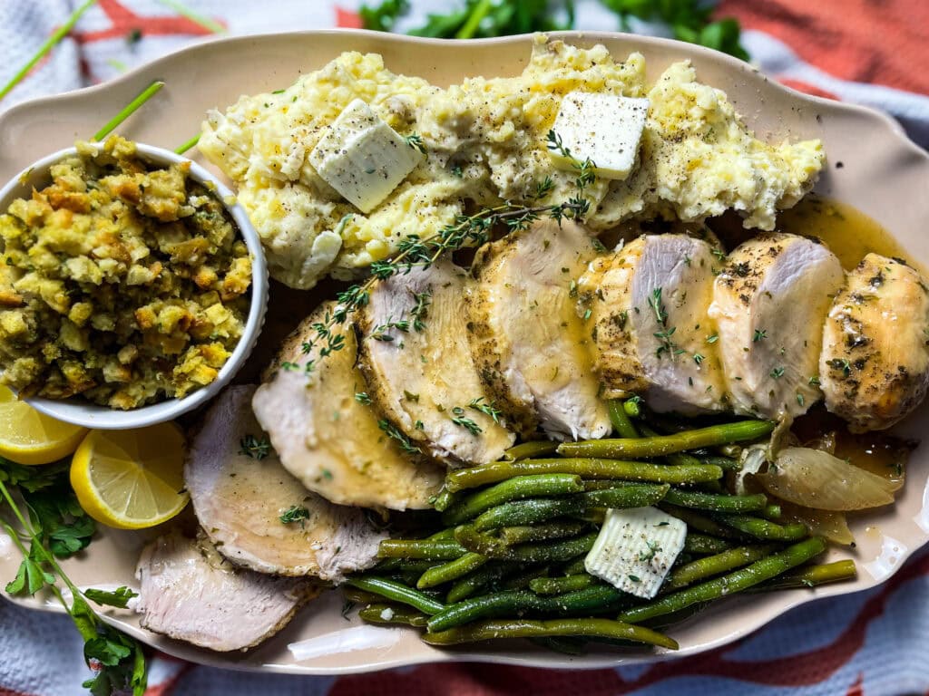crock pot turkey breast recipe with herb butter and gravy