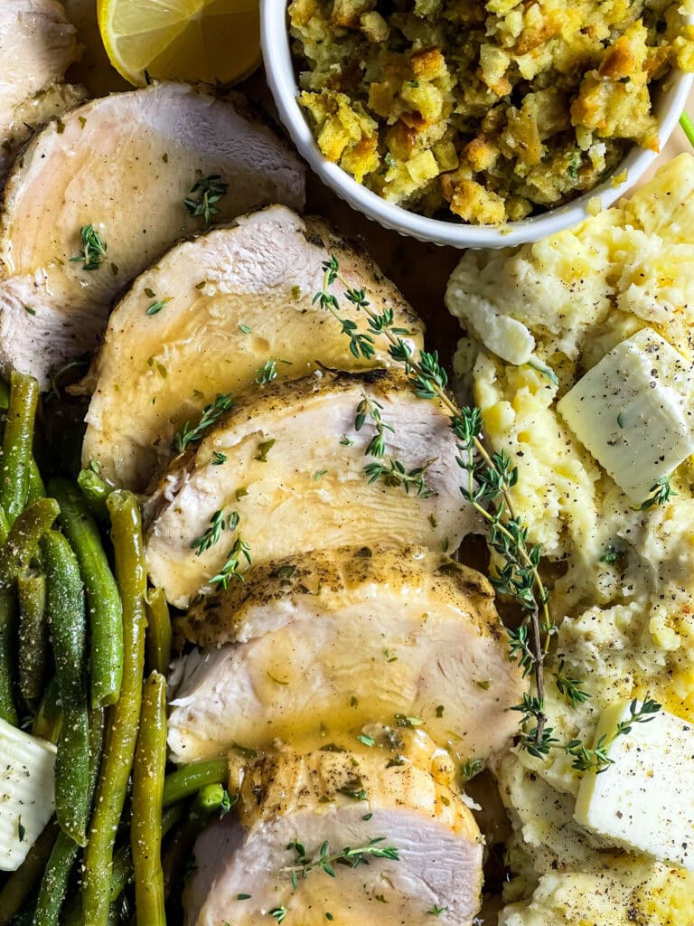 crock pot turkey breast recipe with herb butter and gravy