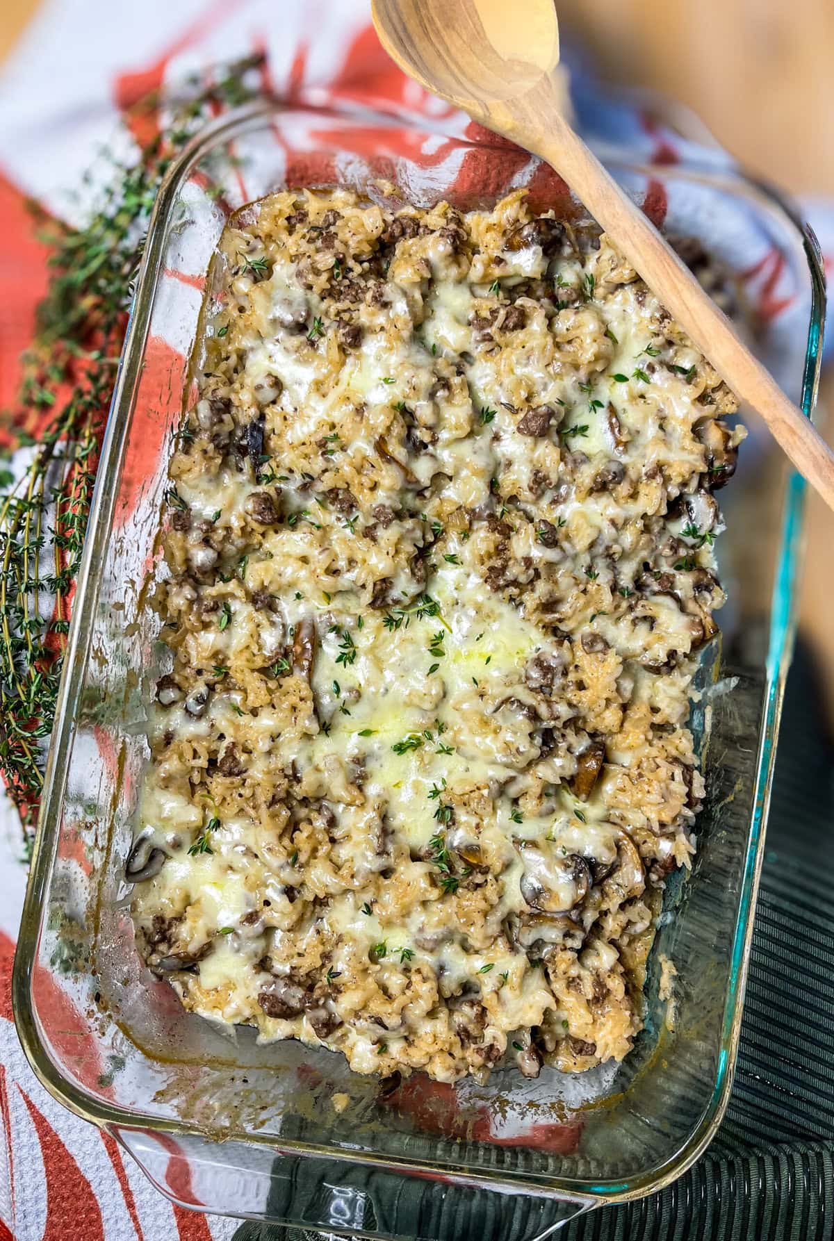 Beef Stroganoff Rice Bake