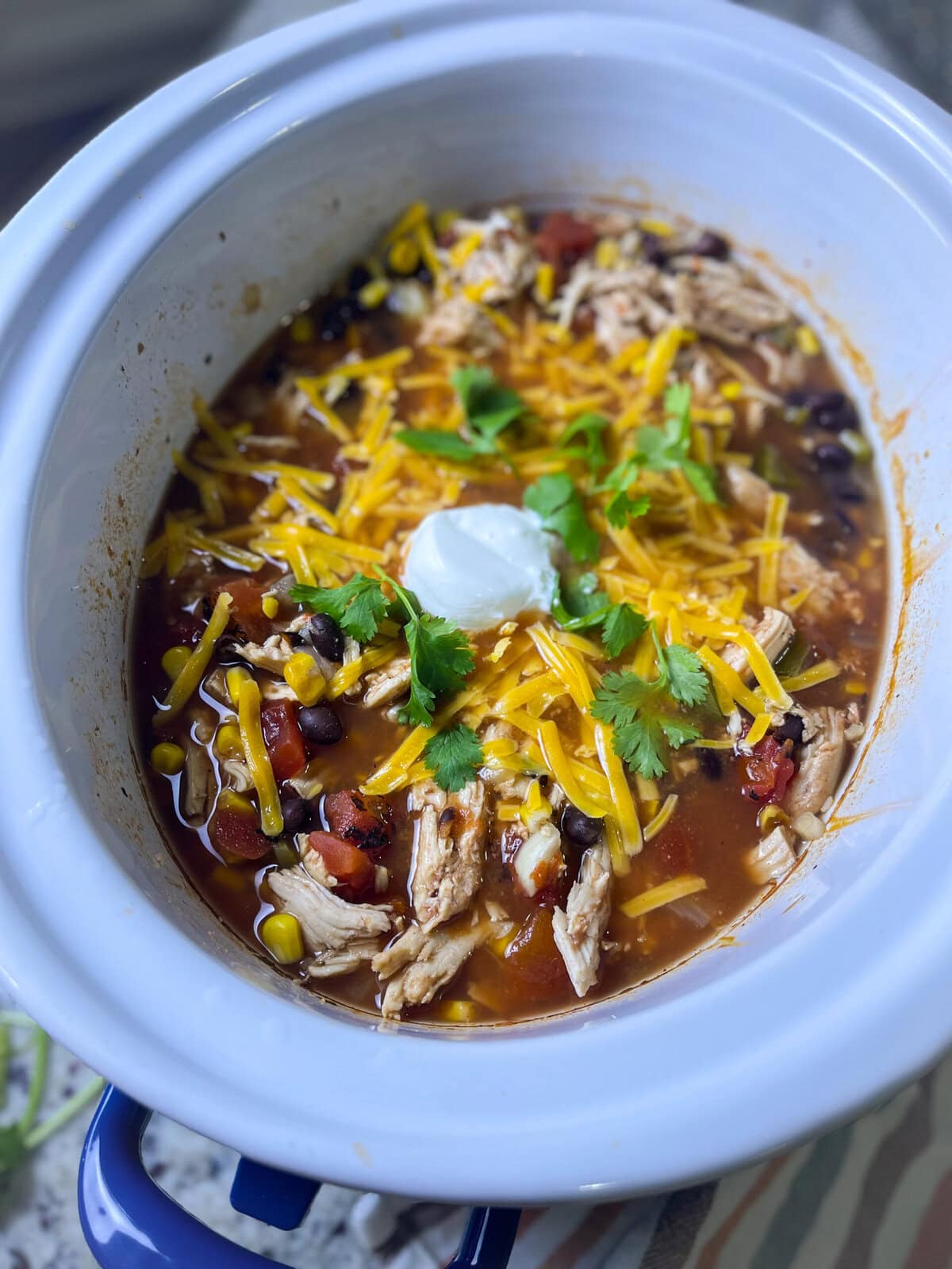 Crock Pot Chicken Enchilada Soup