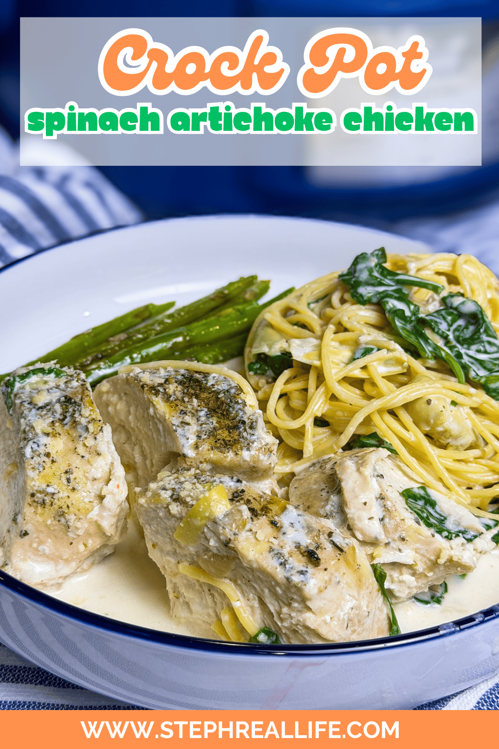 Crock Pot Spinach Artichoke Chicken
