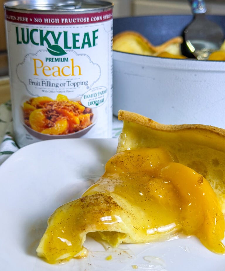 Peach Dutch Baby Pancake